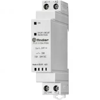 Finder ρελέ στερεάς κατάστασης σειρά 77 είσοδος 24V DC 2A 1NO τοποθέτηση σε υποδοχή 770190249024