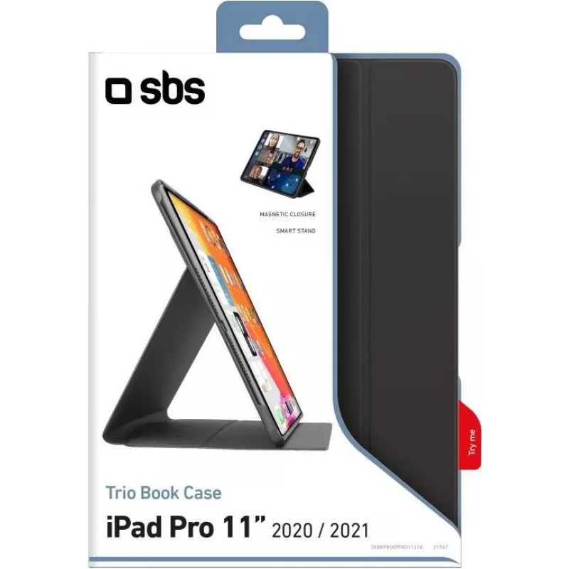 SBS Book Case Pro Folio για iPad Pro 11 inch & iPad Air 10,9 inch - μαύρο TABKPROIPPRO1121K