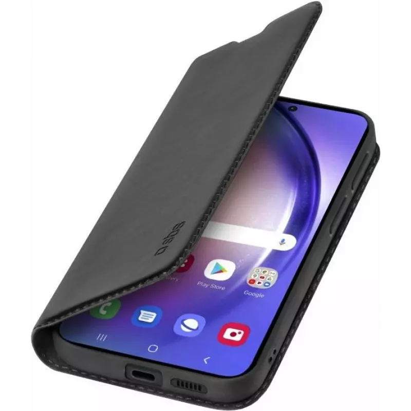 SBS Mobile θήκη πορτοφόλι για Samsung Galaxy A55 5G, μαύρο TEBKLITESAA55K