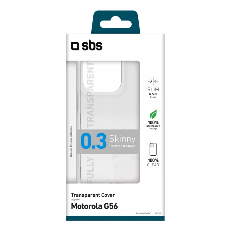SBS Θήκη κινητού για Motorola G56, Διαφανές TESKINMOG56T