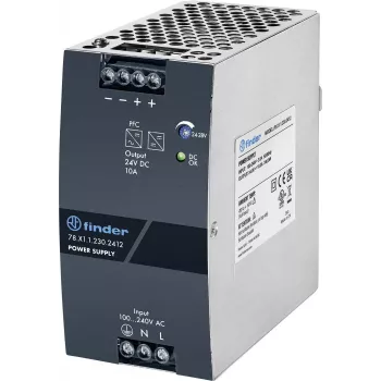 Finder 78.X1.1.230.2412 Τροφοδοτικό ράγας DIN 24V DC 10A 240W