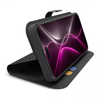 SBS Wallet Smart Θήκη για iPhone 18 Pro Max με πορτοφόλι και βάση - μαύρο