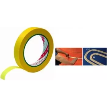 3M 244 Χρυσή ταινία κάλυψης για μπογιατζήδες, 36 mm x 50 m, εξαιρετικά λεπτή 0,08 mm, ακρυλική κόλλα, καθαρές άκρες βαφής, εσωτερικού/εξωτερικού χώρου, 1 ρολό 2443650