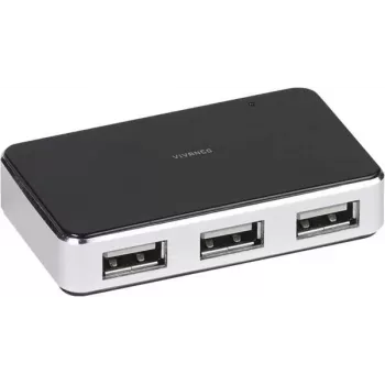 Vivanco USB 2.0 Hub 4 θυρών με καλώδιο 3 m (VVITHUB2V4PORTS)