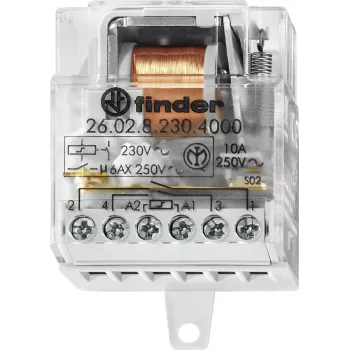 Finder 26.02.8.230.4000 Ρελέ παλμού 2NO 10A 230V AC Ράγα DIN