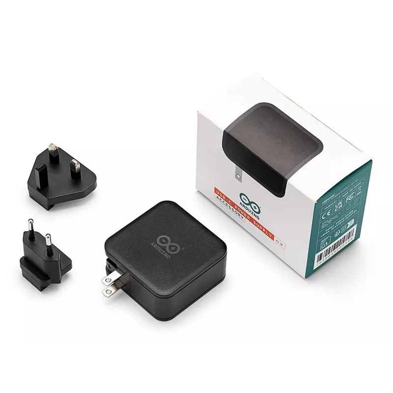 Arduino TPX00242 Τροφοδοτικό USB-C 45W (9A, εναλλασσόμενα βύσματα)