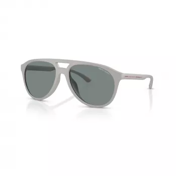 Armani Exchange Ανδρικά AX4156SU83788 ορθογώνια γυαλιά ηλίου, μαύρος ματ σκελετός, σκούροι γκρι φακοί, 59-17-145