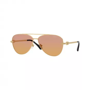 Versace VE2283-1002EL Ανδρικά γυαλιά ηλίου, μαύρος σκελετός, γκρι φακοί, 61mm
