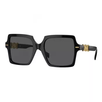 Versace VE4441 GB1-87 Γυναικεία γυαλιά ηλίου, τετράγωνα, Μαύρο/Γκρι, 55mm
