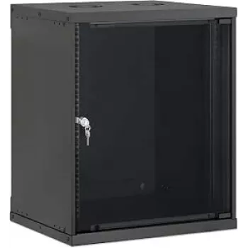 Intellinet 19 ιντσών Επιτοίχιο ράφι, Basic Line, 12U, βάθος 400 mm, Μαύρο RAL 9005 (716697)