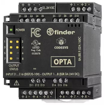 Finder 8A.58.9.024.160C Ηλεκτρομηχανική μονάδα διασύνδεσης ρελέ, πηνίο 24 V DC, 1 εναλλασσόμενη επαφή, 6 A, ράγα DIN