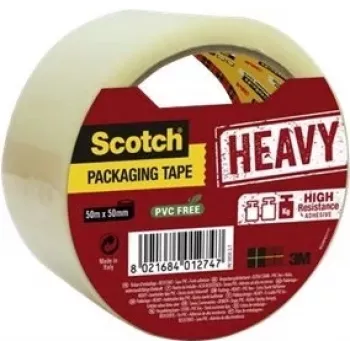 3M Scotch Heavy HV 5050 S.T. Ταινία συσκευασίας, 50 mm x 50 m, διαφανής