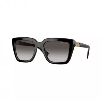 Vogue VO5575SBW448G Γυναικεία γυαλιά ηλίου, τετράγωνο σκελετός ασετάτης, μαύρα, γκρι φακοί gradient, 55mm