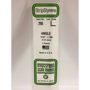 Evergreen Προφίλ πολυστυρενίου L 350 x 4 x 4 mm, 3 τεμ., λευκό
