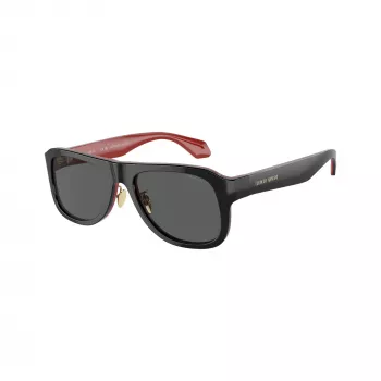 Giorgio Armani Ανδρικά γυαλιά ηλίου γωνιακά AR8209 6069B1 Μαύρο ματ Σκούρο γκρι 54mm
