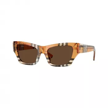 Burberry BE4441U414673 Γυναικεία γυαλιά ηλίου, γωνιακά, Havana, με καφέ φακούς gradient 52/19/140 mm