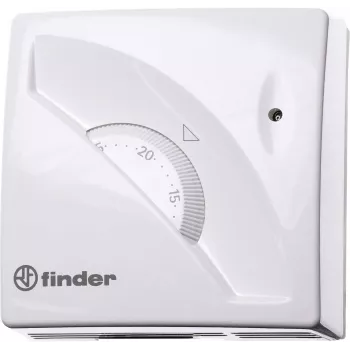Finder 1T010 επιτοίχιος θερμοστάτης χώρου, 7 έως 30 °C, λευκό