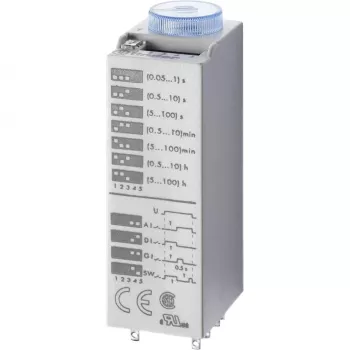 Finder 85.04.0.125.0000 Πολυλειτουργικό χρονικό ρελέ, 125V AC/DC, 0,05s-360000s, 4 εναλλασσόμενες επαφές