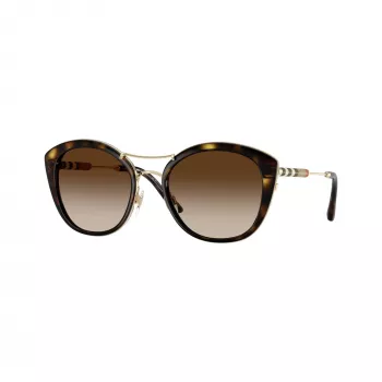 Burberry BE4251Q300213 γυναικείο γυαλί ηλίου cat-eye, σκελετός σκούρο havana, καφέ φακοί gradient, 53mm