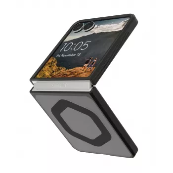 UAG Urban Armor Gear Mouve θήκη με μαγνητικό module για Samsung Galaxy Z Flip8 – γκρι στάχτης (διαφανές γκρι)/μαύρο 214561113131