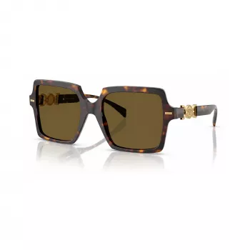 Versace VE4441-108-73 Γυναικεία Γυαλιά Ηλίου - Σκελετός Havana, Καφέ Φακοί, 55mm