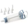 IBILI 104629 Σετ Κορνέ Ζαχαροπλαστικής, 18 cm, 6 Μύτες Ανοξείδωτου Χάλυβα, Λευκό