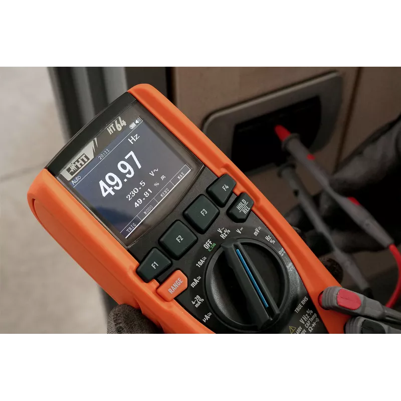 HT Instruments HT64 Ψηφιακό πολύμετρο με καταγραφέα δεδομένων, True RMS, CAT III 1000V / CAT IV 600V, 6000 Counts 1010340