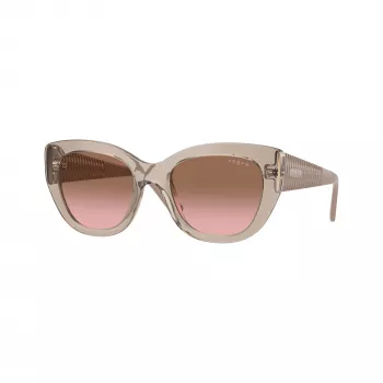 Vogue VO5567S Γυναικεία Γυαλιά Ηλίου Cat-Eye Διάφανο Ροζ / Ανοιχτό Καφέ Gradient 52mm VO5567S299014