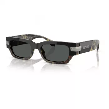 Versace Γυναικεία VE4465-545687 Γυαλιά Ηλίου, Μαύρος Σκελετός, Σκούροι Γκρι Φακοί, 54mm