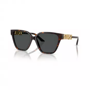 Versace VE4471B10887 Γυναικεία Γυαλιά Ηλίου – Σκελετός Havana, Σκούροι Γκρι Φακοί, 56mm