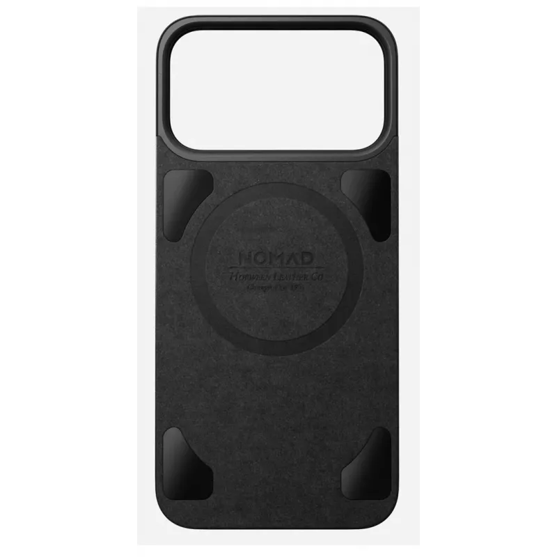 NOMAD Magnetic Leather Back για iPhone 17 Pro Max Συμβατό με MagSafe, Δέρμα Horween (Μαύρο)