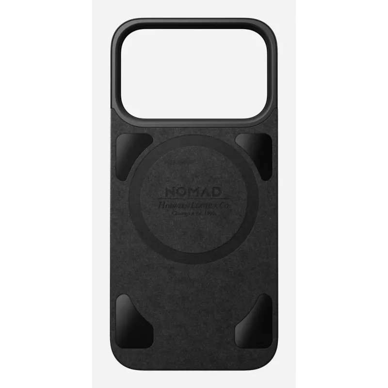 NOMAD Magnetic Leather Back για iPhone 17 Pro – συμβατή με MagSafe, δέρμα Horween, Μαύρο