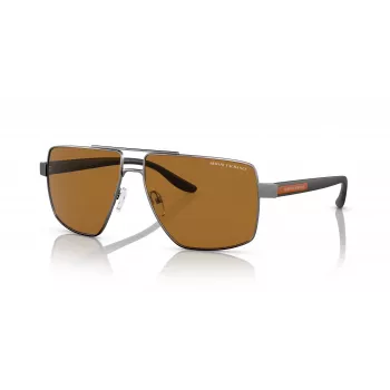 Armani Exchange AX2037S 600383 ανδρικό Polarized Pilot γυαλιά ηλίου, μαύρο ματ/γκρι, 60mm