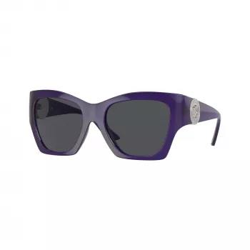 Versace VE4452-541987 γυναικείο γυαλιά ηλίου, μαύρο Cat-Eye σκελετός, γκρι φακοί, 55/19/135 mm