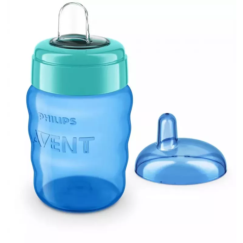 Philips AVENT Easy Sip ποτήρι εκμάθησης, 9M+, 260 ml, στόμιο σιλικόνης, μπλε