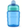 Philips AVENT Easy Sip ποτήρι εκμάθησης, 9M+, 260 ml, στόμιο σιλικόνης, μπλε