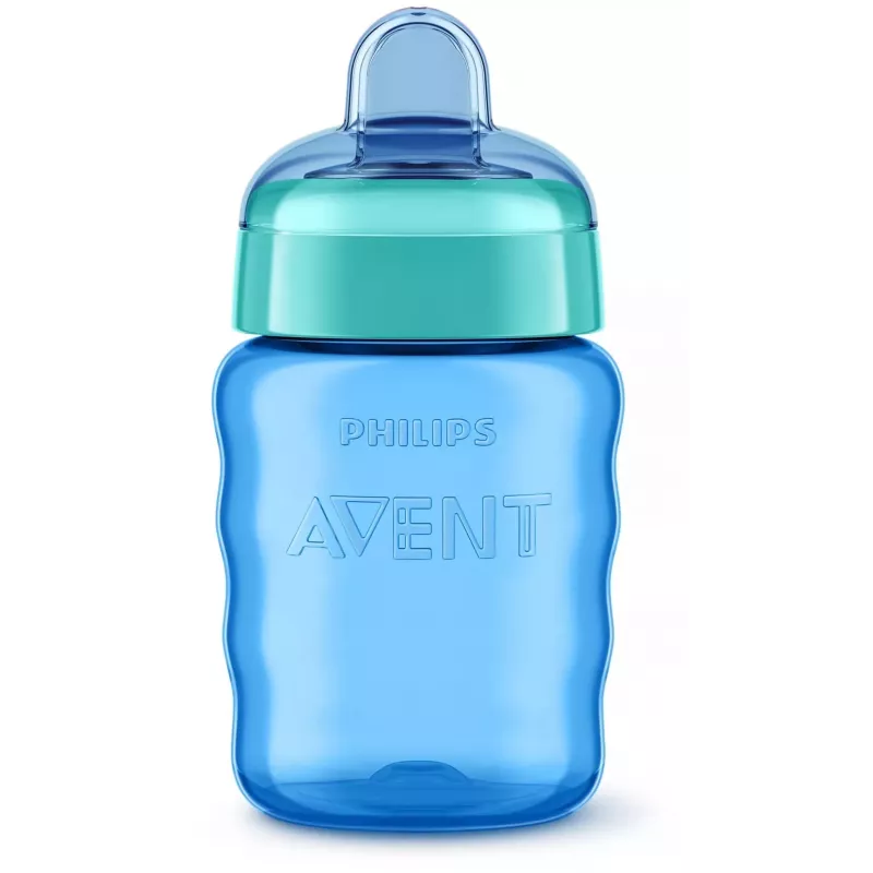 Philips AVENT Easy Sip ποτήρι εκμάθησης, 9M+, 260 ml, στόμιο σιλικόνης, μπλε