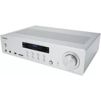 AIWA AMU-120BT/SL μικροσύστημα Hi-Fi με Bluetooth, DAB+/FM, 200W PMPO, ασημί