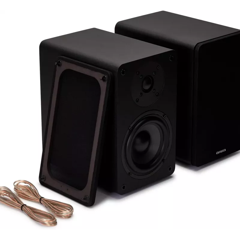 AIWA Hi-Fi 2.0 ενεργά ηχεία ραφιού 2x70W RMS, μαύρα