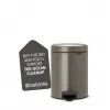 Brabantia NewIcon 5 λίτρων κάδος με πεντάλ, Platinum