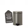 Brabantia NewIcon 5 λίτρων κάδος με πεντάλ, Platinum
