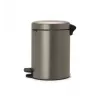 Brabantia NewIcon 5 λίτρων κάδος με πεντάλ, Platinum