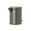 Brabantia NewIcon 5 λίτρων κάδος με πεντάλ, Platinum