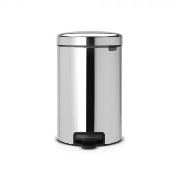 Brabantia NewIcon 12L κάδος με πεντάλ, Brilliant Steel