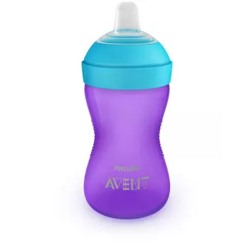 Philips AVENT My Grippy Ποτήρι Εκμάθησης με Μαλακό Στόμιο 300 ml, 9m+, Μωβ