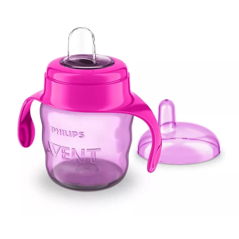 Philips AVENT Easy Sip Ποτήρι Εκμάθησης με Λαβές, 6M+, 200 ml, Σιλικόνης, Ροζ