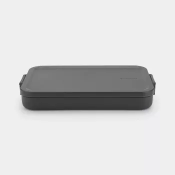 Brabantia Make & Take Επίπεδο Τάπερ, Σκούρο Γκρι, 1,2 L, Πλαστικό Χωρίς BPA, Αδιάβροχο, Πλυντηρίου Πιάτων