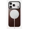NOMAD Magnetic Leather Back για iPhone 17 Pro MagSafe-συμβατό Horween Δέρμα Rustic Brown
