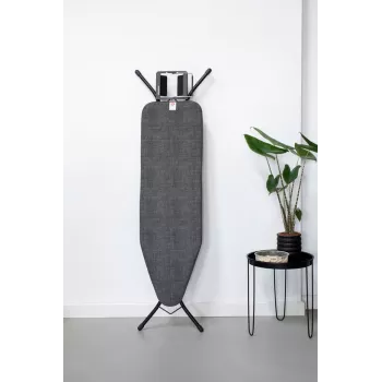 Brabantia κάλυμμα σιδερώστρας Denim Black, μέγεθος B, 124x38 cm, επένδυση 8mm