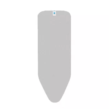 Brabantia Κάλυμμα σιδερώστρας, 124x45 cm, μεταλλική βαμβακερή, 2mm αφρός, Μεταλλικό γκρι